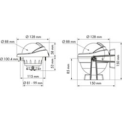 Offshore 95 Compass-Flushmount-White (Black Conical Card)