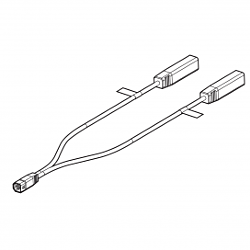 9 M SILR Y - 9-Pin MEGA & Non-MEGA SI Left/Right Splitter Cable