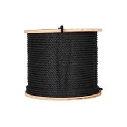 12MM 200M Black 3-strand polyester rope