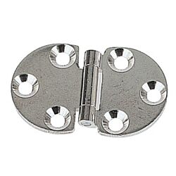 Rectangular Hinge, Chrome-Plated Brass