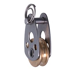 18mm Block Micro Single clevis pin brass sheave (Pk Size: 1)