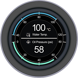 R3 Universal Engine Monitor 3" Round LCD Touch screen