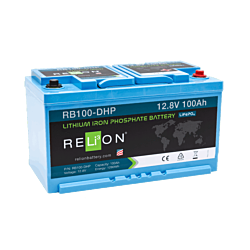 RELiON 12.8V 100Ah DIN-HP 4SC LiFePO4 Battery