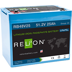 RELiON 51.2V 25Ah LiFPO4 Battery