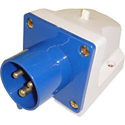 Splashproof inlet (male) IP44 16 amp