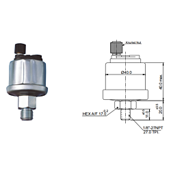 Oil Pressure Senders-0-80 PSI-Single Station