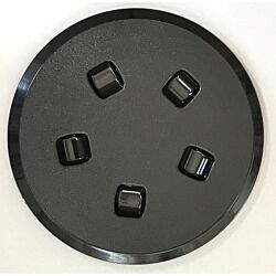 Round Deckplate-Medium-Black