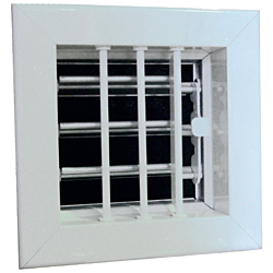 White Aluminum Supply Damper Vents  250x100 (10x4")