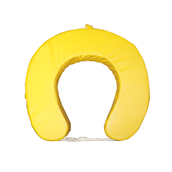 Bright Yellow Horse Shoe Lifebuoy With Durable PVC Cover
