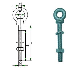 Eye Bolt inc Nut & Washer - Hot Dip Galvanised