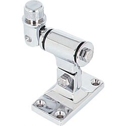 Chromed Brass Heavy-Duty Foot Mount for 1" - 14" Thread Antennas