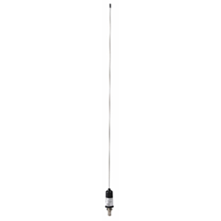 Black 3dB 0.9m Commercial VHF Antenna with Extra Heavy-Duty Stainless Steel Whip & 'N' Connector in Base