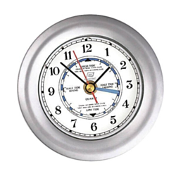 4" matt chrome clock and tide indicator