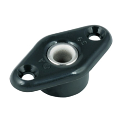 Flanged nylon deck bush with stainless steel insert