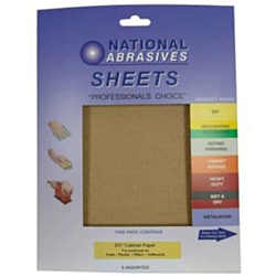 National Abrasives Flint Sanding Paper – Pack of 5