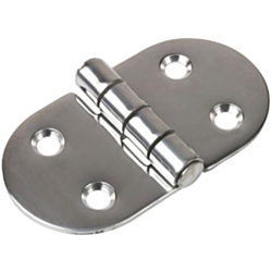 304 Stainless Steel Dampening Round Short Side Door Hinge 2-13/16" x 1-1/2"