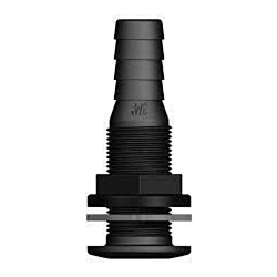 Black Skin Fitting with Tail with 3/4" BSP Thread & Diameter of 19mm