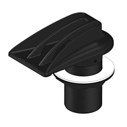 Black Integrated Strainer with 3" BSP Thread
