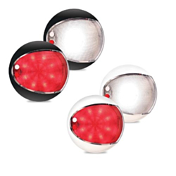 White & Red EuroLED130 Downlights with Touch Switch