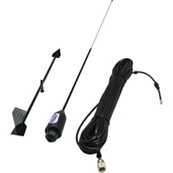 Black 3dB 0.9m Hawk (V-Tronix) VHF Antenna with Stainless Steel Whip