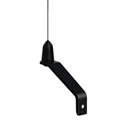 Black 3dB 0.9m Whipflex (V-Tronix) VHF Antenna with Stainless Steel Whip