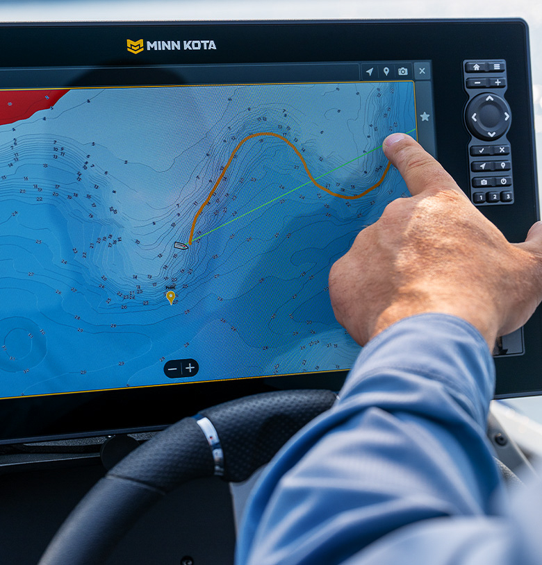Minn Kota connected navigation feature
