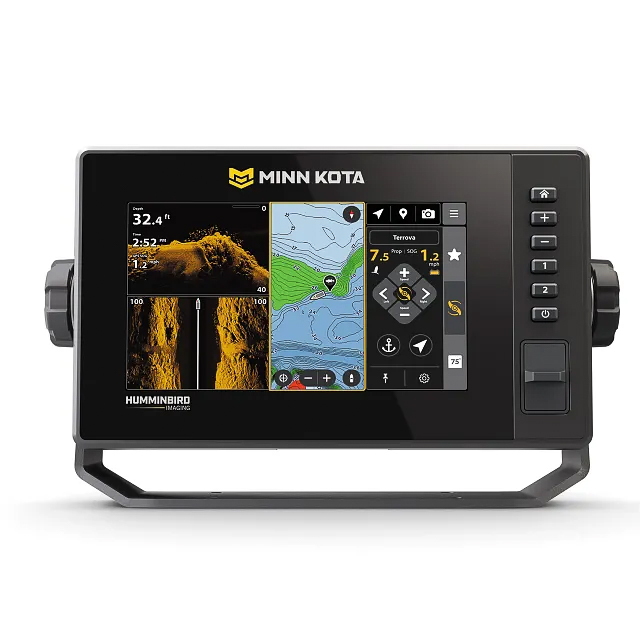 Minn Kota X7 display; package contents described below